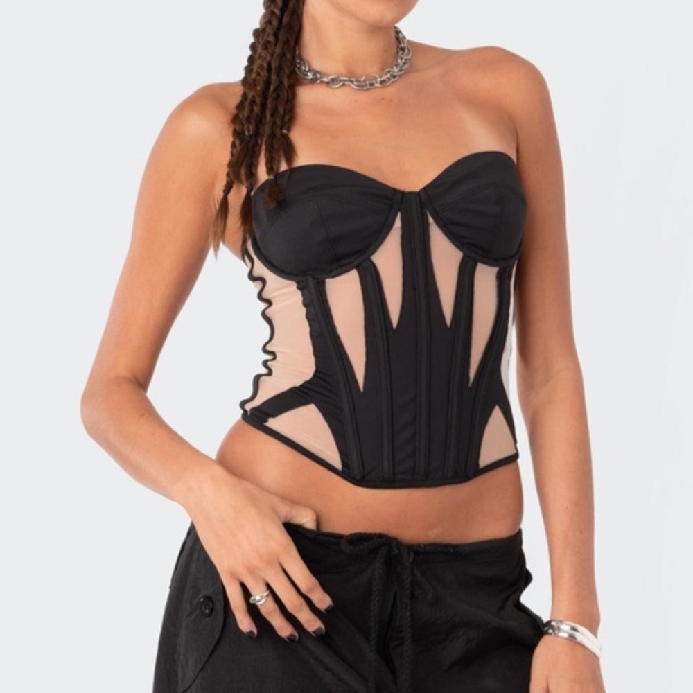 Edikted Black Corset Top